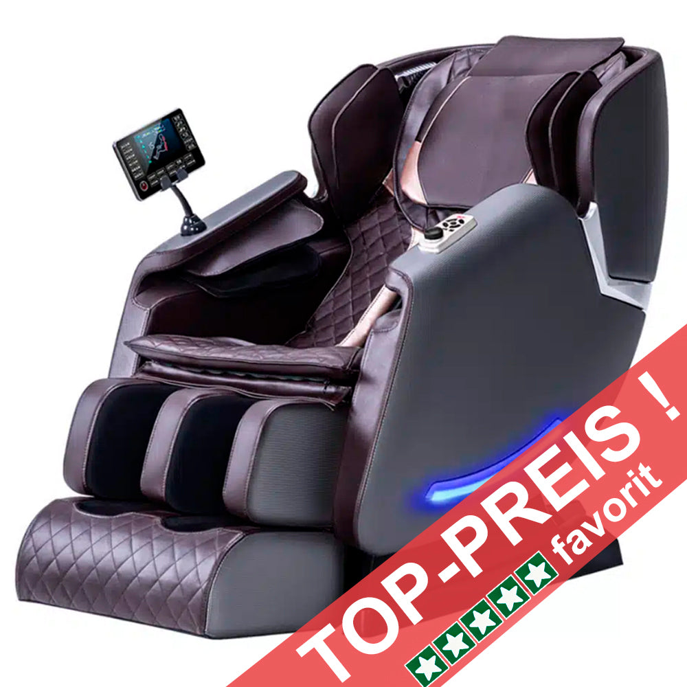 Massagesessel 4D Luxus+ mit SL-Technologie, Wärmetherapie, Sprachsteuerung & Touchscreen
