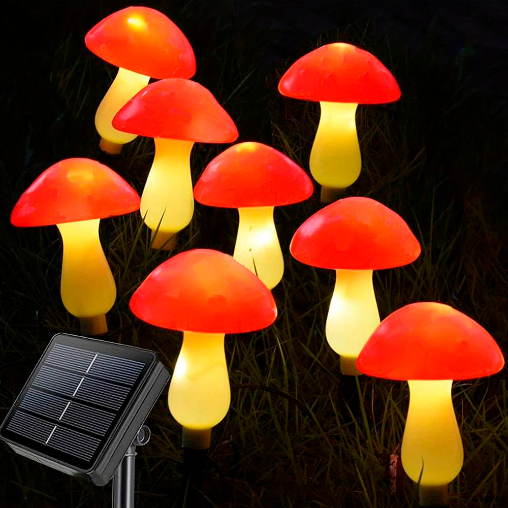 Solar LED Lampe - 3 Stück - Pilze