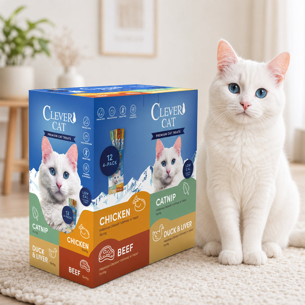 Clever Cat Creamy Treats – 4 Geschmacksrichtungen im Mixpaket