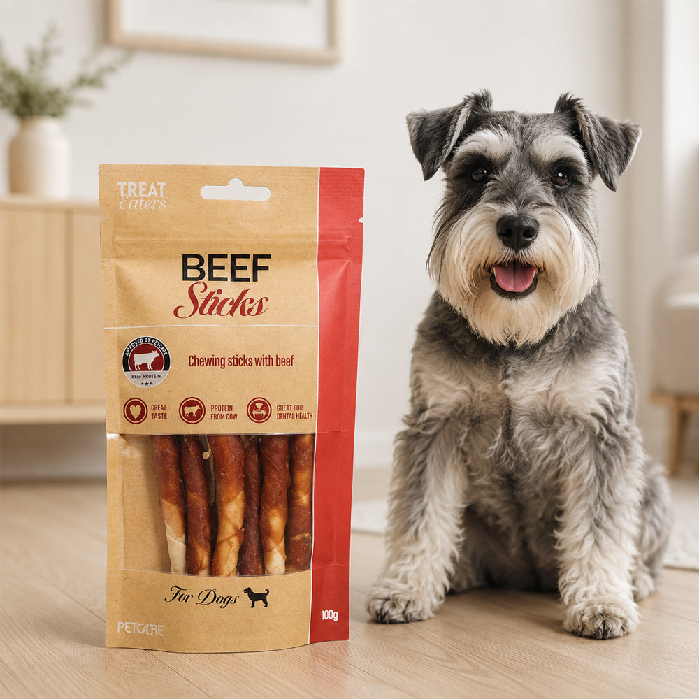 Treat Eaters – Geschmackvolle Kaustangen mit Rindfleisch für Hunde 100 g
