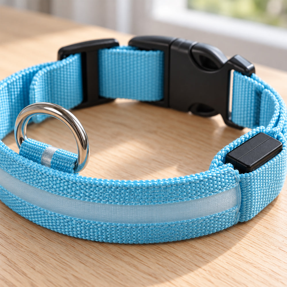 Hundehalsband mit LED-Licht – besser sichtbar beim Spaziergang