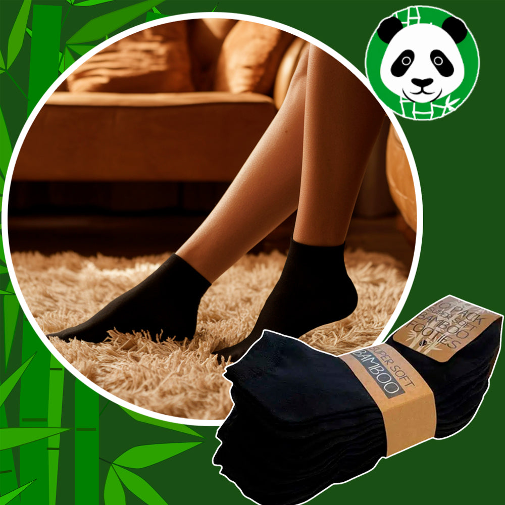 Bambus Söckchen 10 Paar (schwarz)