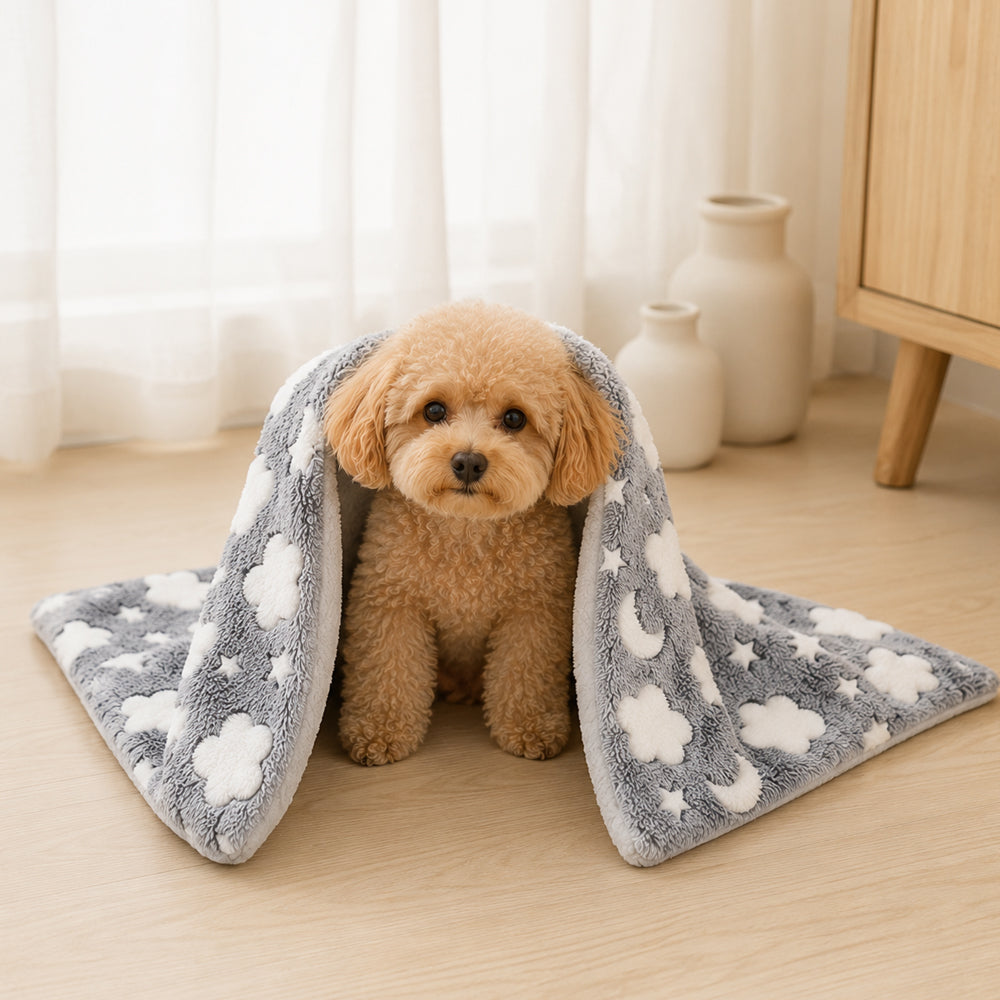 Weiche Hundedecke mit Print – gemütlicher Ruheplatz für Hund und Katze