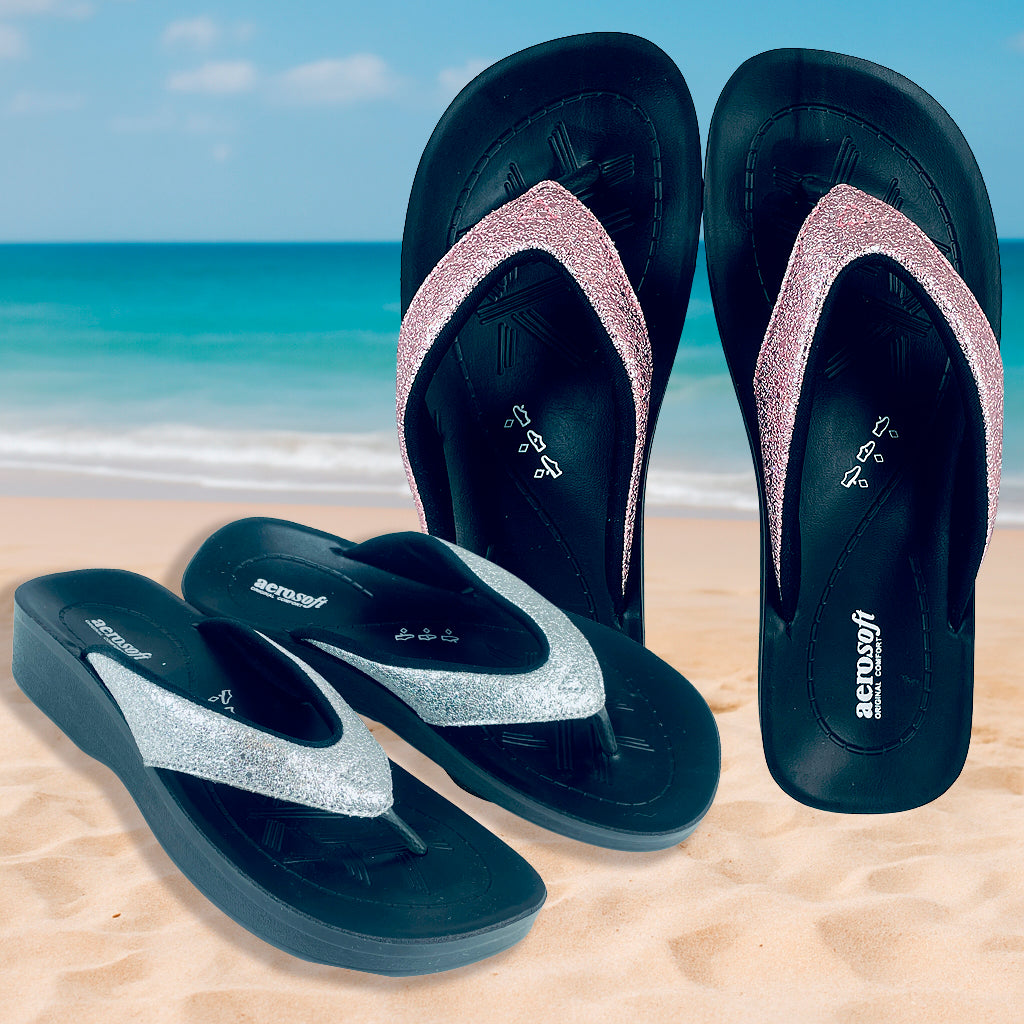 Sandalen von Aerosoft – Modell 3802 in Silber und Rosa