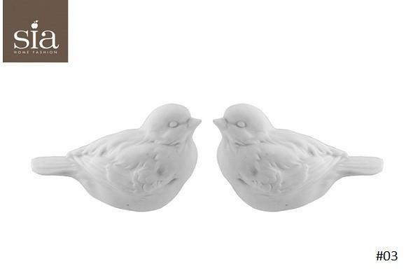 Weiße Vögel (2 Stk.) 7 cm. von SIA