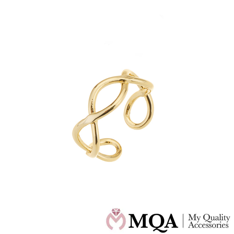 hrringe goldfarben mit abstraktem gedrehtem Design
