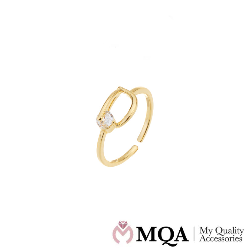 Ring elegant und minimalistisches Design mit kleinem funkelnden Stein