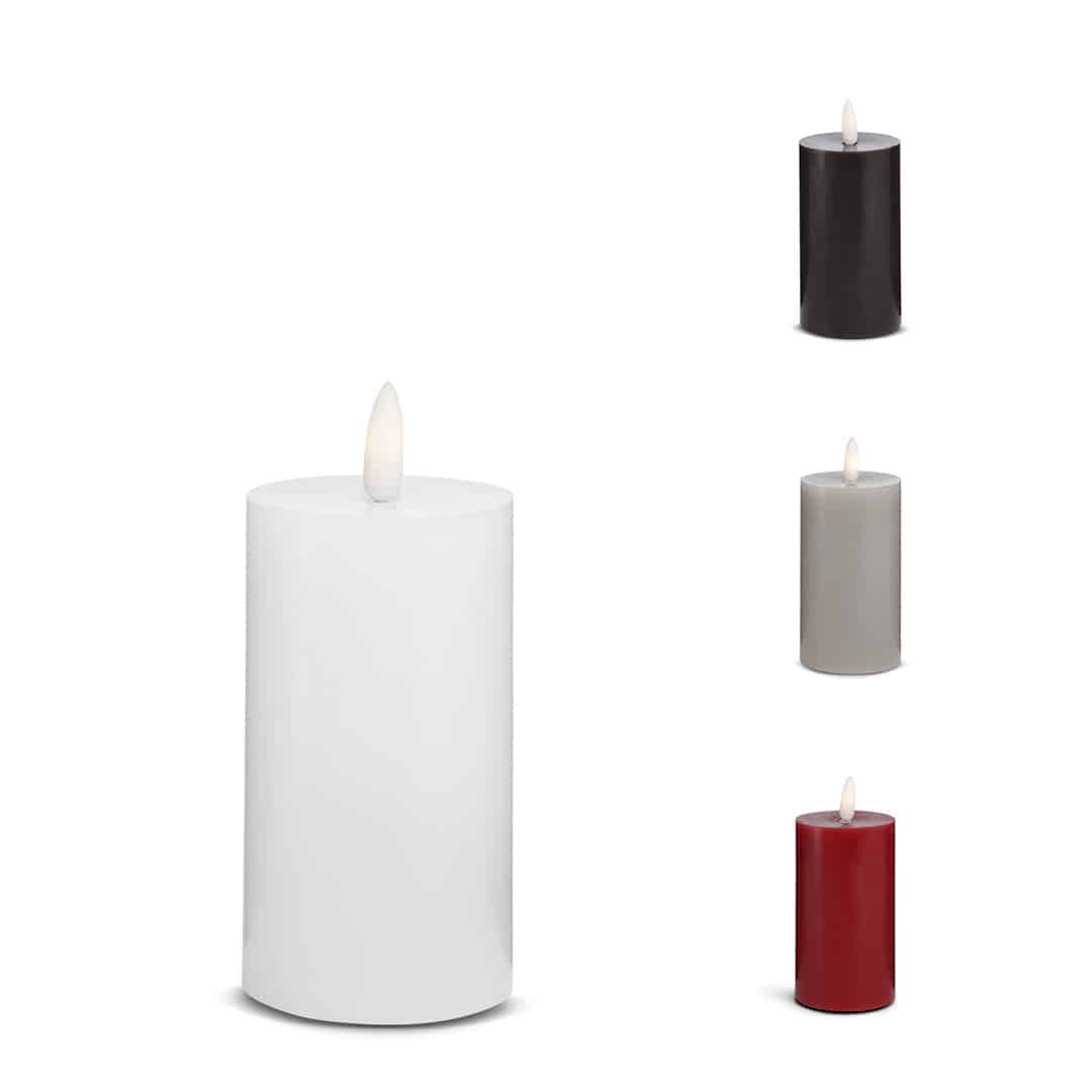 LED Kerze (1 Stück) mit realistischer 3D Flamme 5 x 12