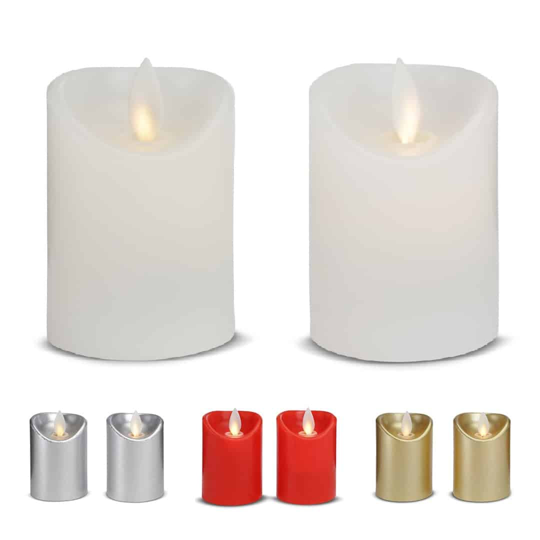 2 Stk. LED-Kerze mit beweglicher Flamme 5