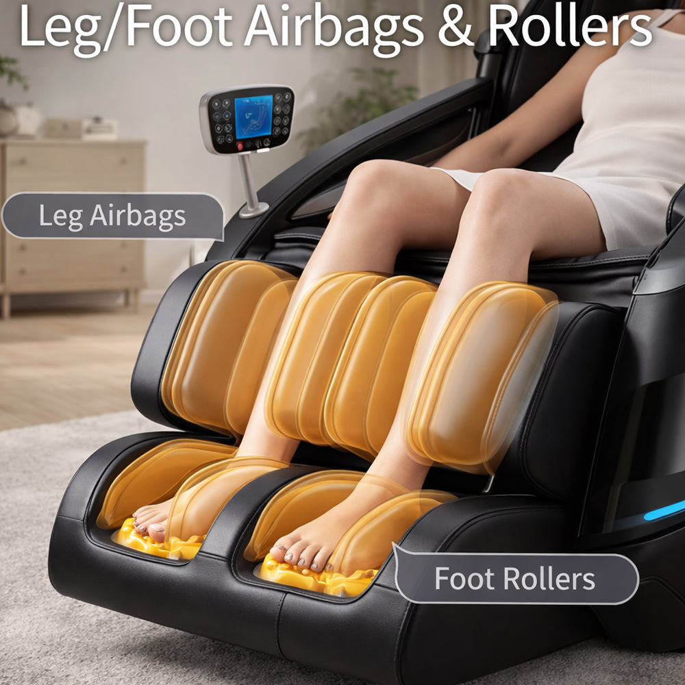 Luxuriöser 2D-Massagesessel mit automatischer Körperscan-Funktion, Zero Gravity und Wärme für Beine und Lendenbereich - Modell 988K