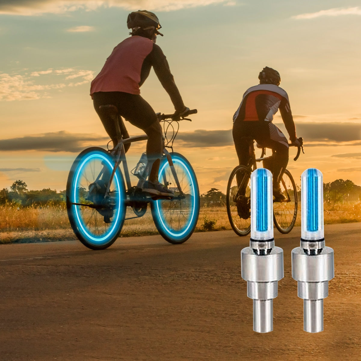2er-Pack - Fireflys - LED-Leuchten für Fahrräder (blau