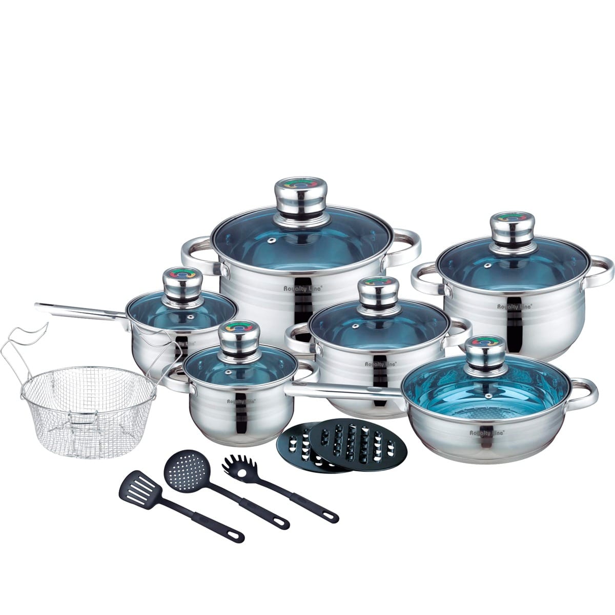 Topf-, Pfannen- und Topfset 18-teilig Royalty Line