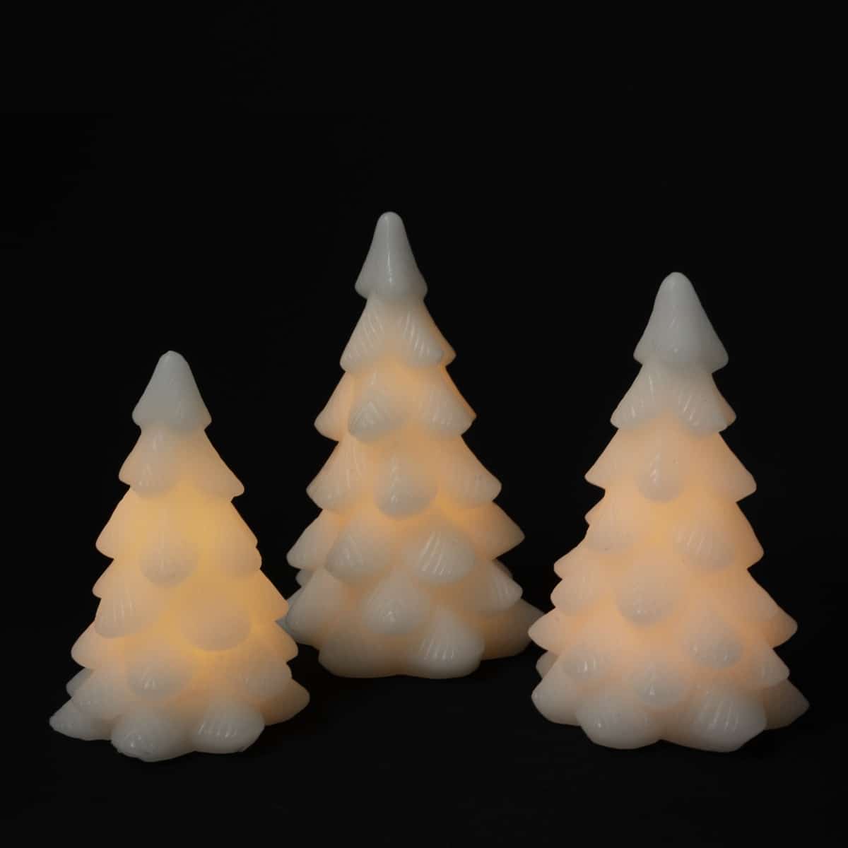 LED Kerze in Wachsform - Weihnachtsbaum mit Timer