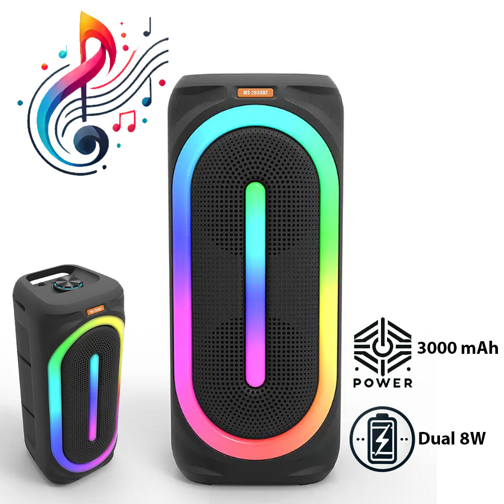 Bluetooth-Lautsprecher mit RGB-Licht, FM-Radio und Mikrofon