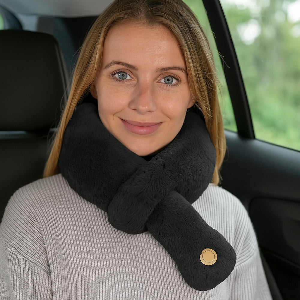 Nackenkissen mit integrierter Massage Funktion- perfekt für Autofahrten, Flüge etc.