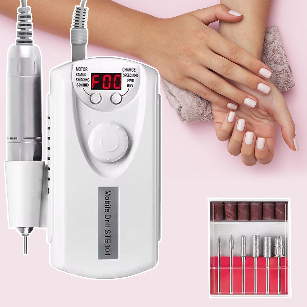 Elektrische Nagelfeile - Maniküreset - 35000 U/min mit 6 Bits