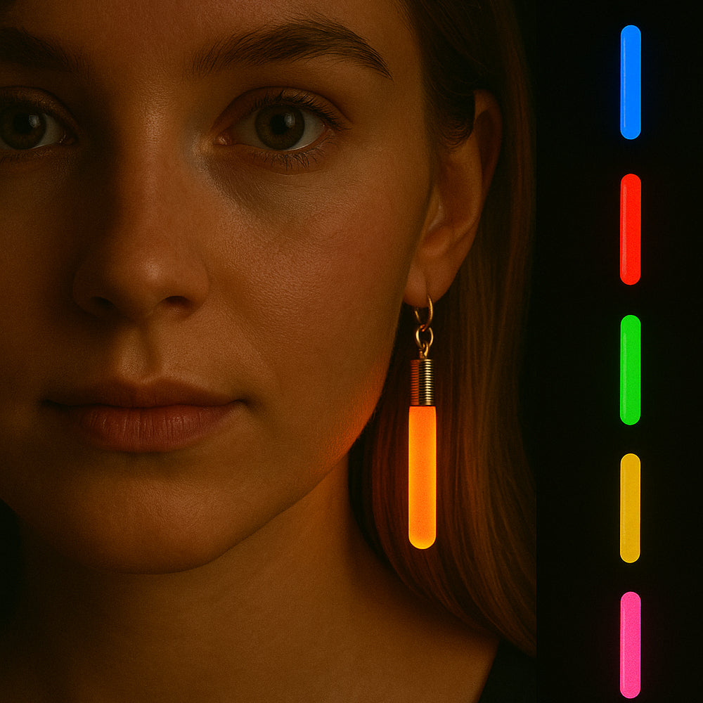 Glow-in-the-dark Ohrringe – Dreh das Licht und die Party auf!