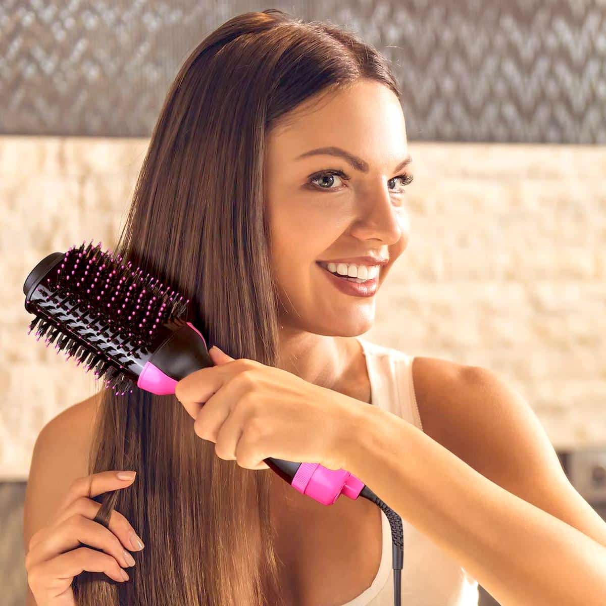 Haartrockner-Ionenbürste mit Volumenfunktion