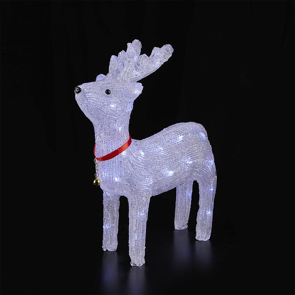 Rentier Akryl - Höhe 40 cm mit LED-Licht