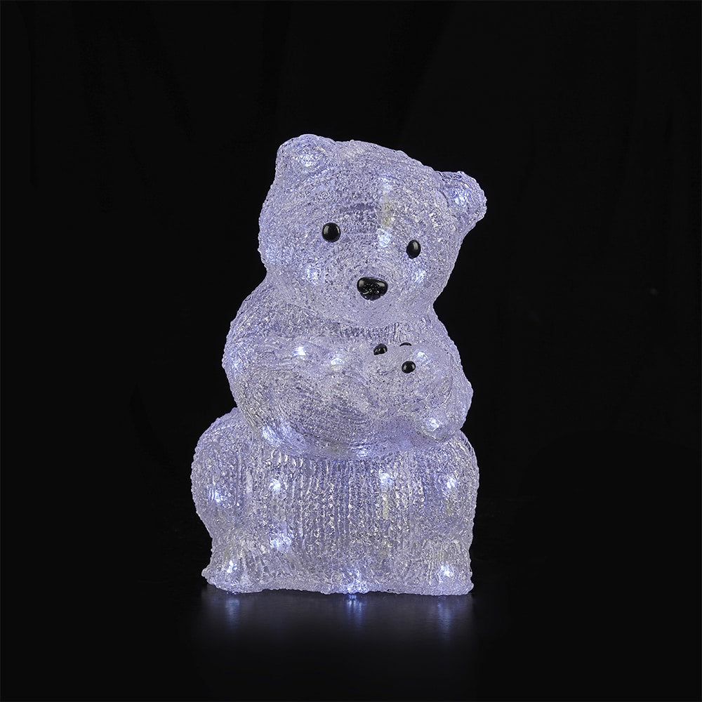 Bär Akryl - Höhe 20 cm mit LED-Licht