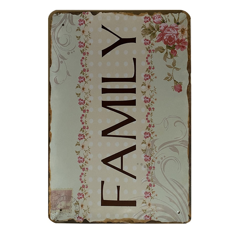 Metallschild - Family