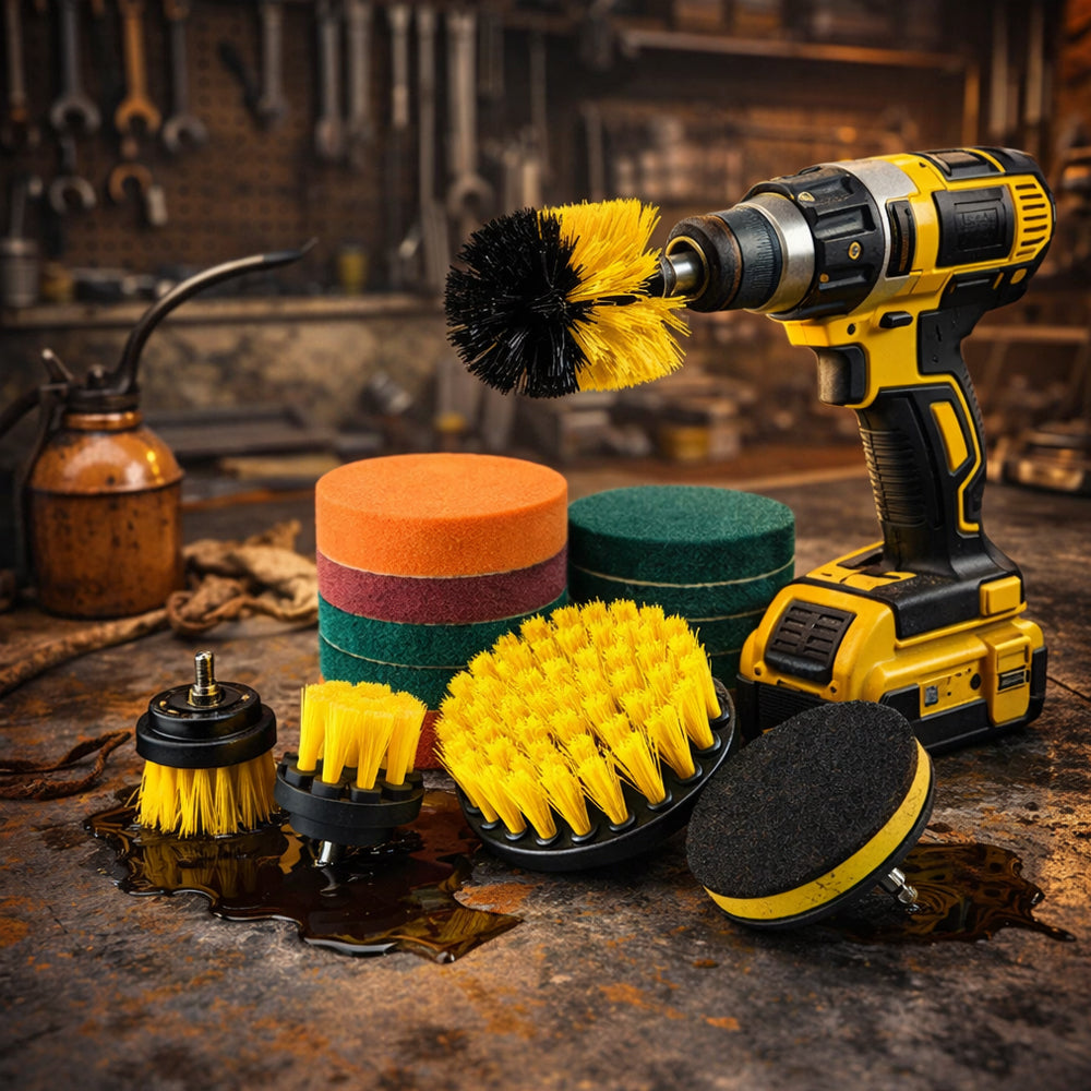 12-in-1-Reinigungsbürsten-Set für Bohrmaschine