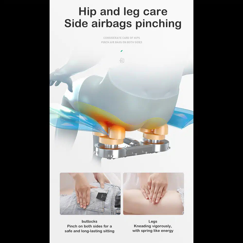 Massagesessel 4D Pro+ Schwarz mit Wärmetherapie und Sprachsteuerung – Modell M9 Schwarz