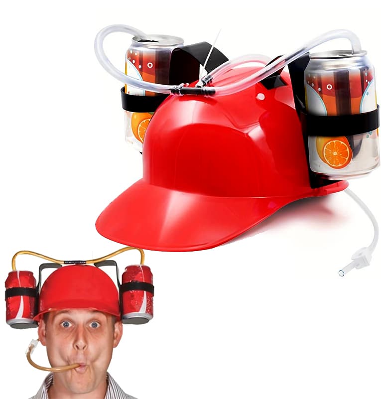 Trinkhelm mit Strohhalm