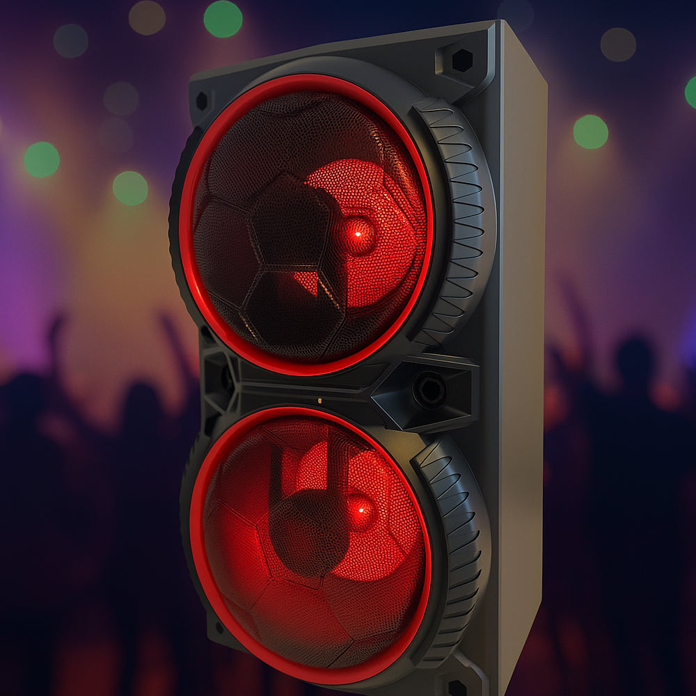 Bluetooth-Lautsprecher (wiederaufladbar) mit Disco-Licht und USB-Anschluss