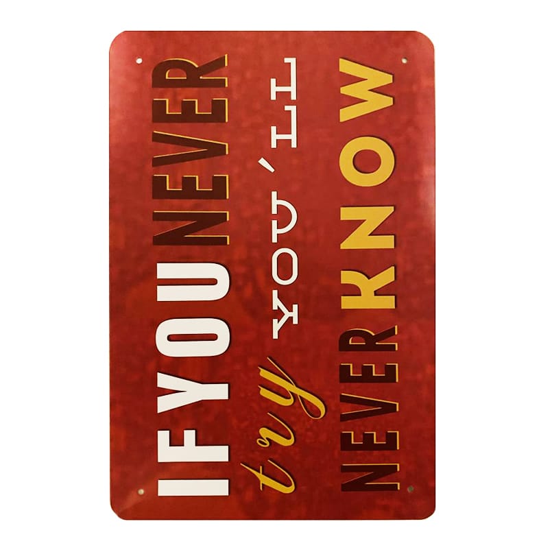 Metallschild - If You