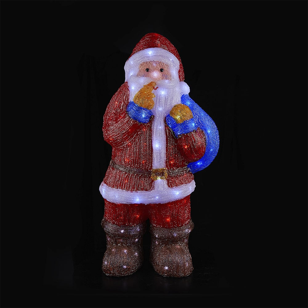 Weihnachtsmann Akryl - Höhe 83 cm mit LED-Licht