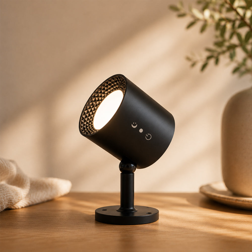 LED-Nachtlampe 360° drehbar, magnetisch, 3 Farbtemperaturen – weiß oder schwarz