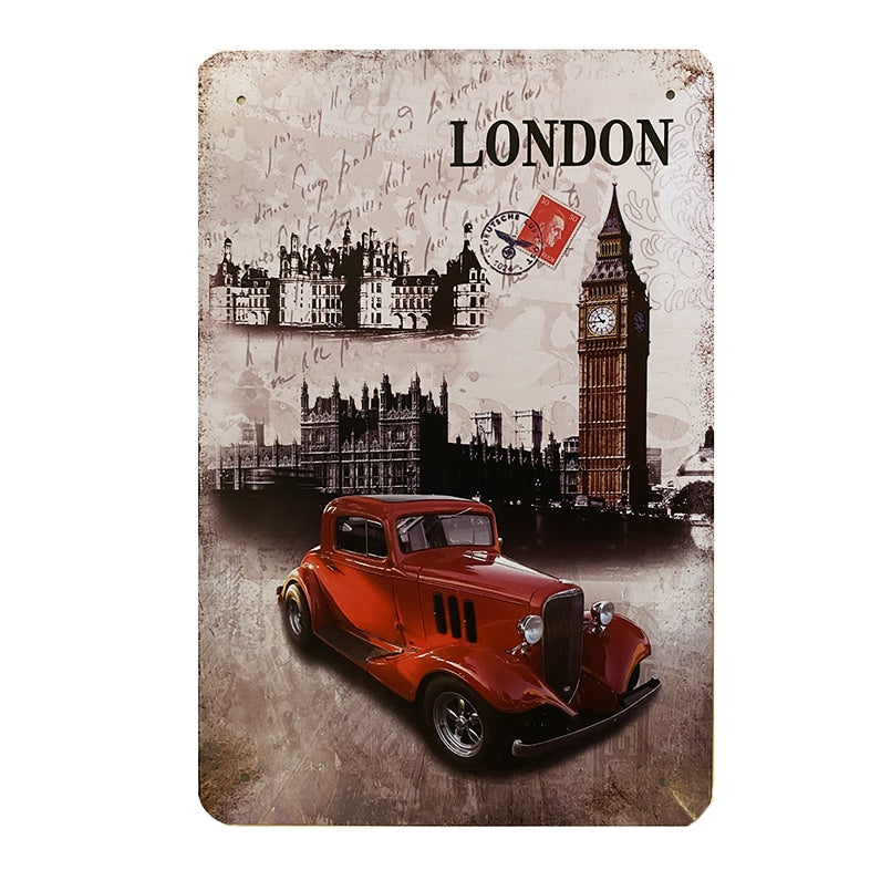 Metallschild - London