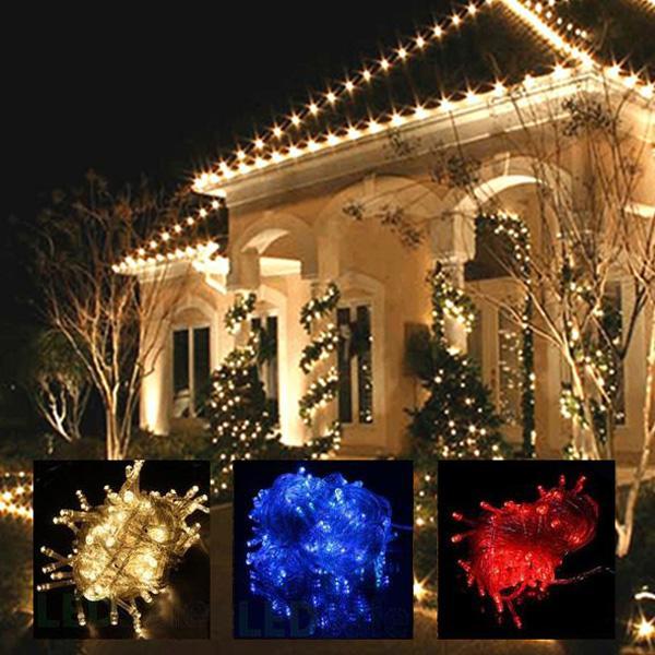 Weihnachtshaus Lichterkette – 10 LED Holzhäuschen Mit USB-Anschluss – Für Innen & Außen, Fenster, Wand, Garten
