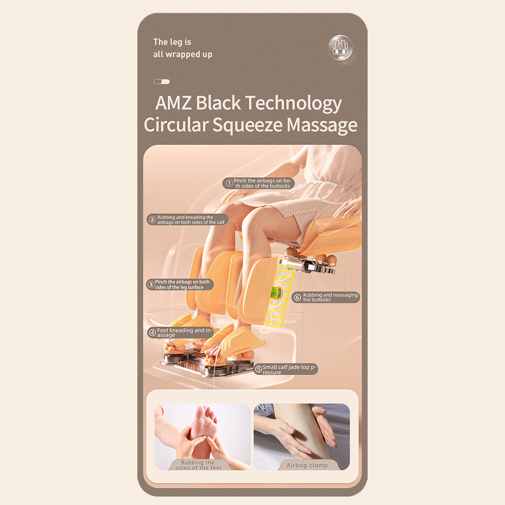 Massagesessel 4D Pro+ Schwarz mit Wärmetherapie und Sprachsteuerung – Modell M9 Schwarz