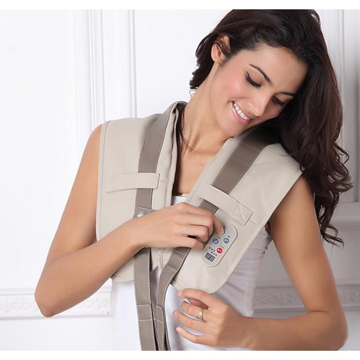 Massage & Heizkissen für Nacken/Schulter & Rücken (Shiatsu) mit vielen Funktionen