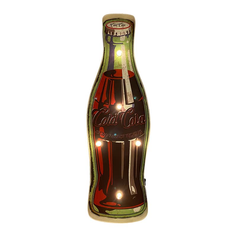 Retro Schild COLA mit Licht