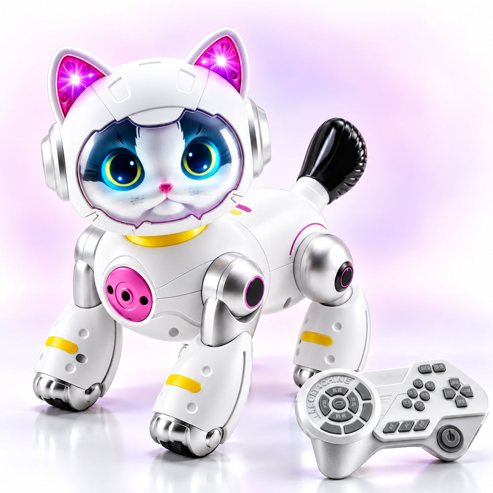 Ferngesteuerte Roboterkatze mit Licht, Musik und lustigen Tricks