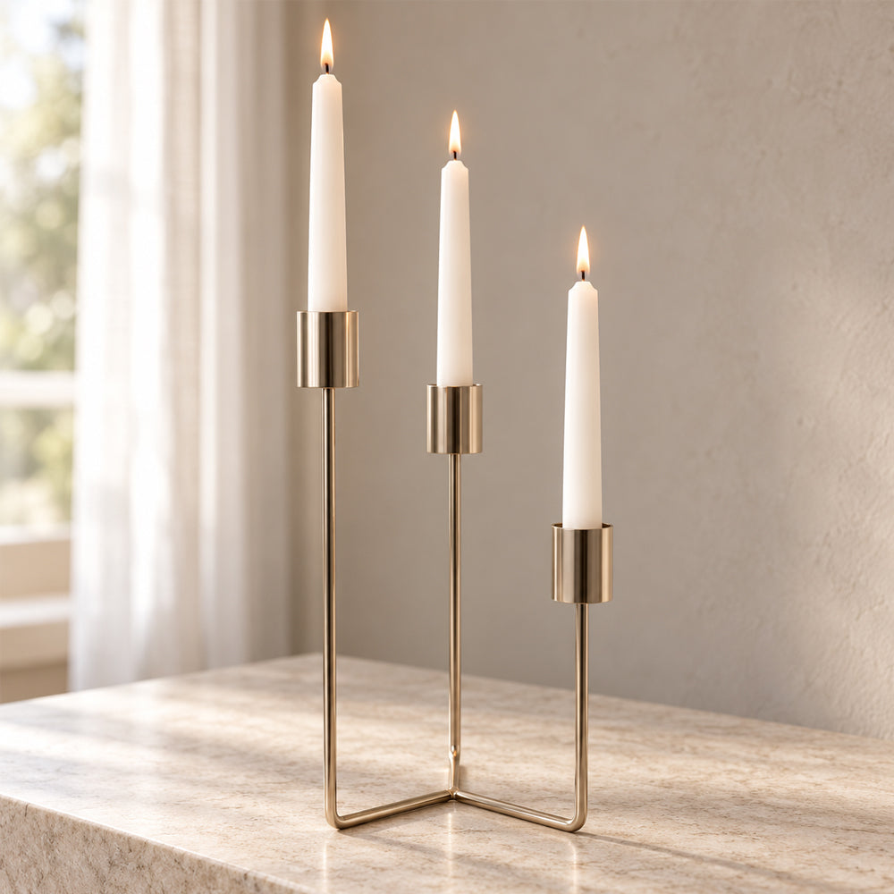 Kerzenständer - Goldfarben für 3 Kerzen