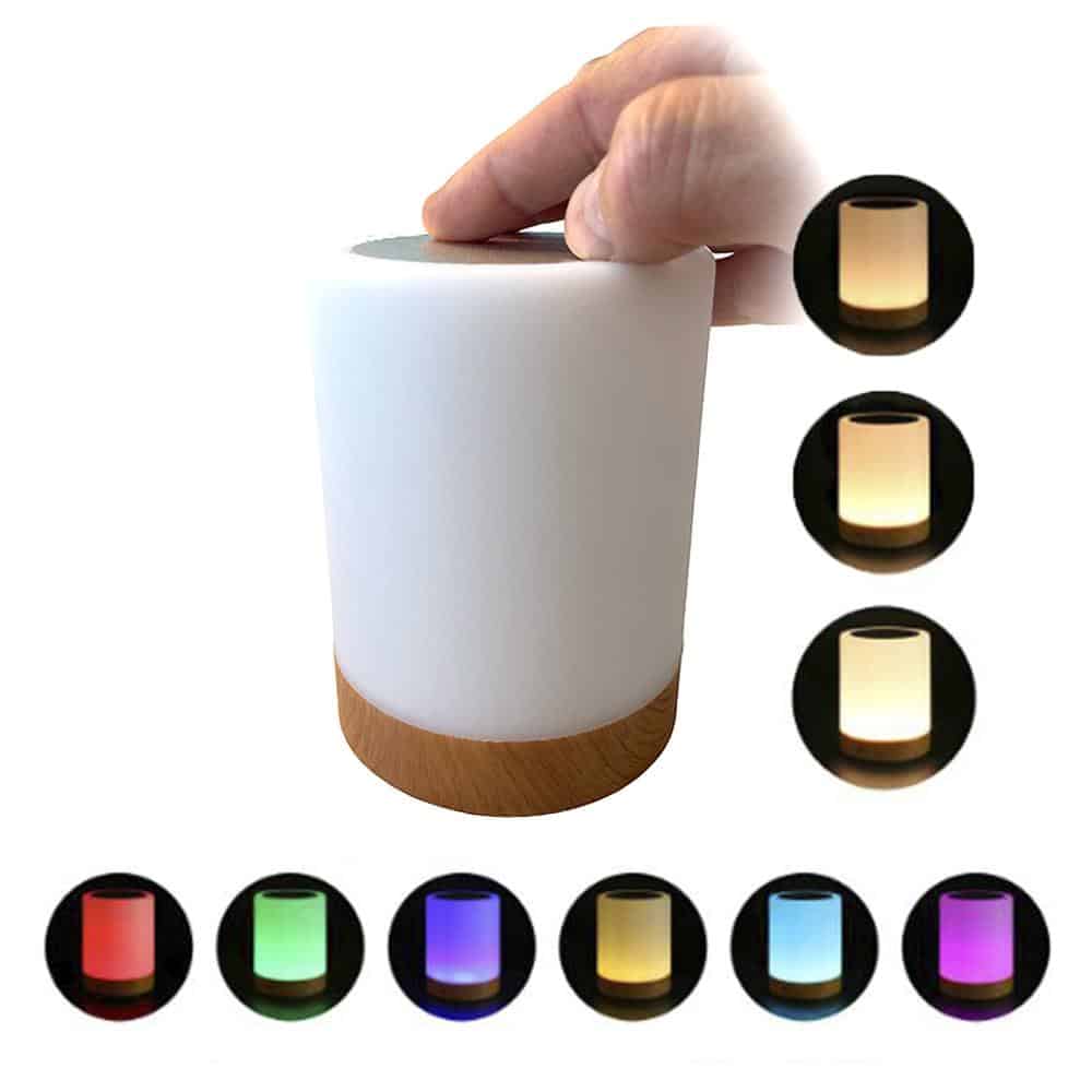 LED-dimmbare Tischlampe mit Touch &amp; RGB-Farbwechsel