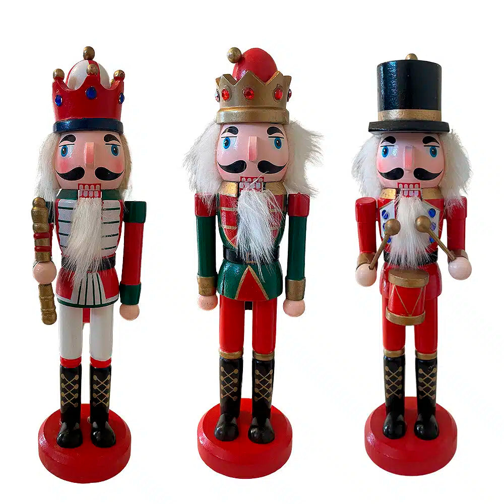 Nussknacker-Figuren aus Holz - 24 cm, 1 Stück - wählen Sie zwischen 3 Figuren -
