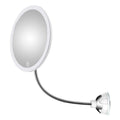 Schminkspiegel mit LED &amp; Vergrößerung - mit Saugnapf und flexiblem Arm