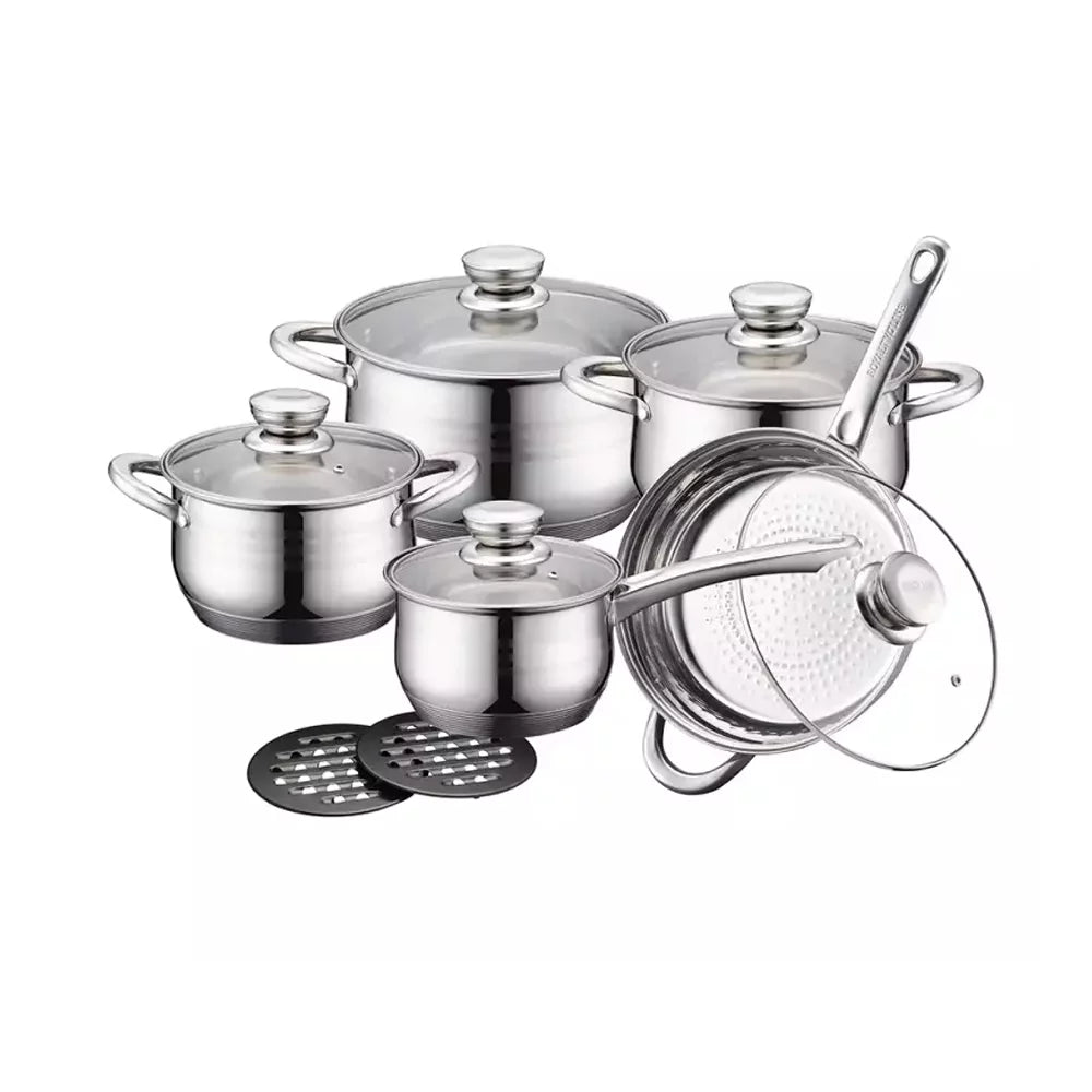 Royalty Line Topfset aus Edelstahl (12 Teile)