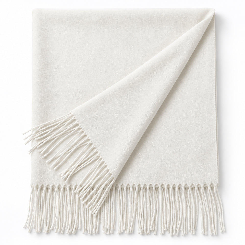 Eleganter Schal mit Fransen – In mehreren schönen Farben  – 70 x 180 cm – 200 g.