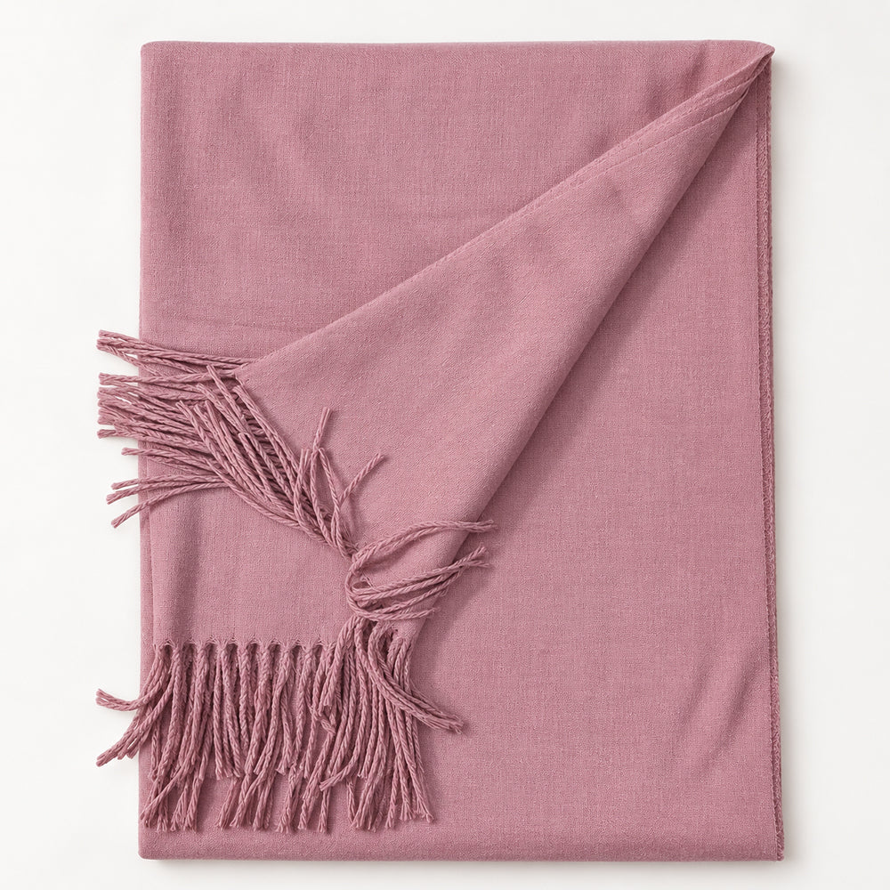 Eleganter Schal mit Fransen – In mehreren schönen Farben  – 70 x 180 cm – 200 g.