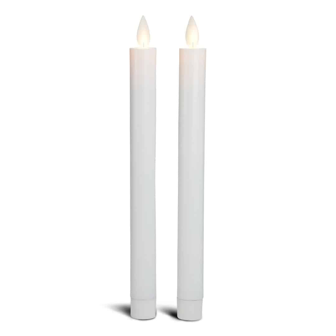 2 Stk. LED-Tafelkerzen mit beweglicher Flamme