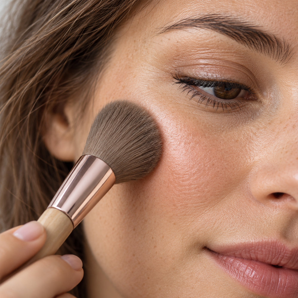 Make-up-Pinselset mit 15 Pinseln, Holzgriffen und Aufbewahrungstasche