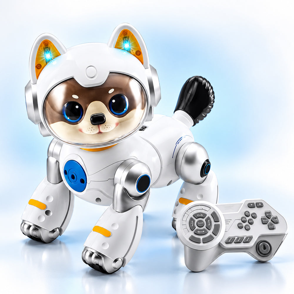 Ferngesteuerter Roboterhund mit Licht, Musik und lustigen Tricks