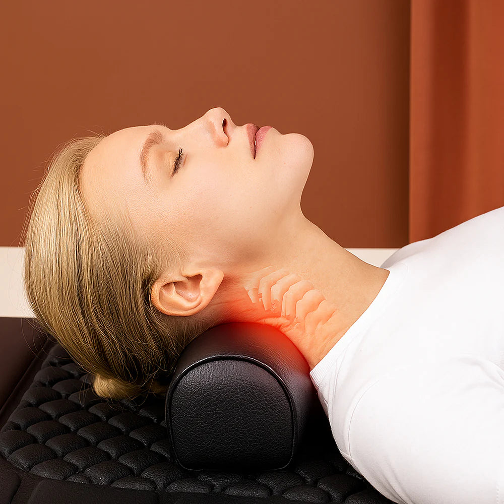 Elektrische Massagematte (schwarz) mit 10 Zonen – totale Entspannung von Nacken bis Füßen