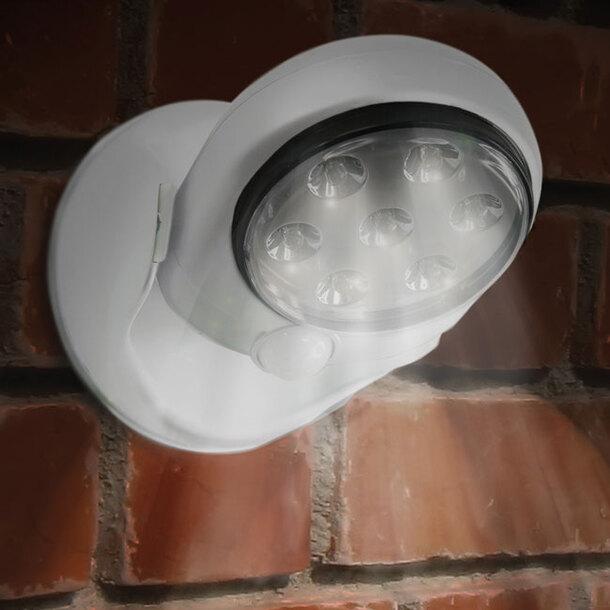 LED-Sensorlampe weiß (rund) mit Bewegungssensor